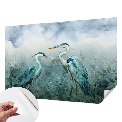 3D fototapet med motiv av naturens fåglar