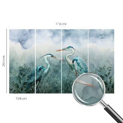 3D fototapet med motiv av naturens fåglar