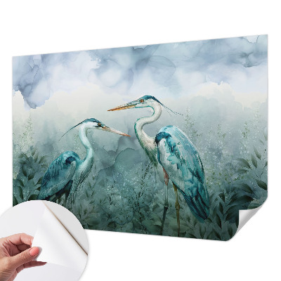 3D fototapet med motiv av naturens fåglar