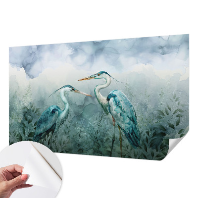 3D fototapet med motiv av naturens fåglar