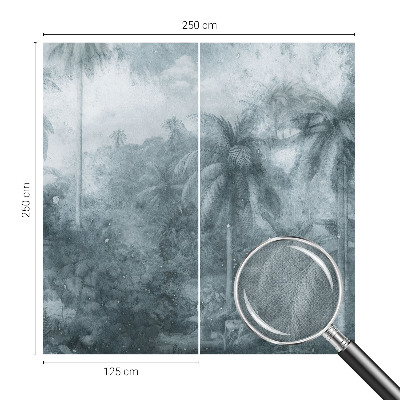 Fototapet barnrum med motiv av tropisk vegetation