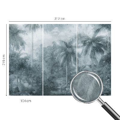 Fototapet barnrum med motiv av tropisk vegetation