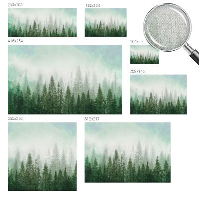 Peel and stick fototapet Varg i skogen