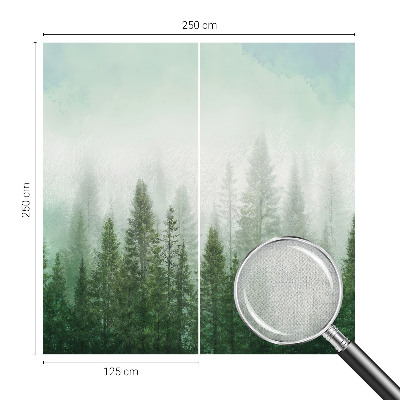 Peel and stick fototapet med motiv av en varg i skogen
