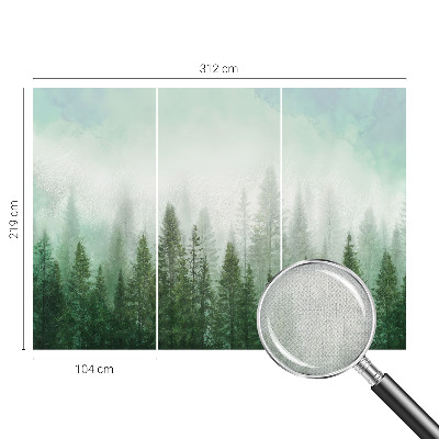 Peel and stick fototapet Varg i skogen