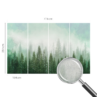 Peel and stick fototapet Varg i skogen