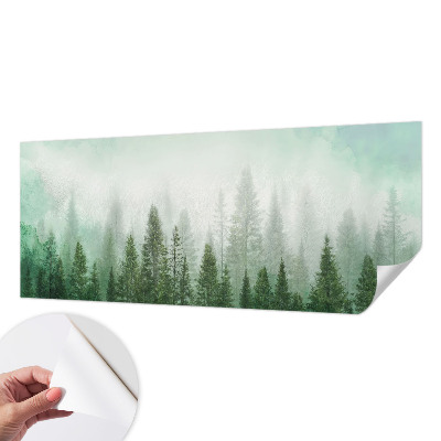 Peel and stick fototapet Varg i skogen