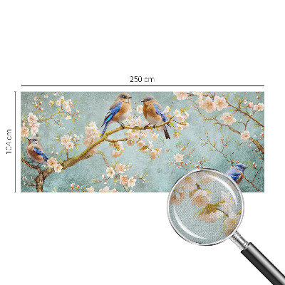 3D fototapet Vårfåglar