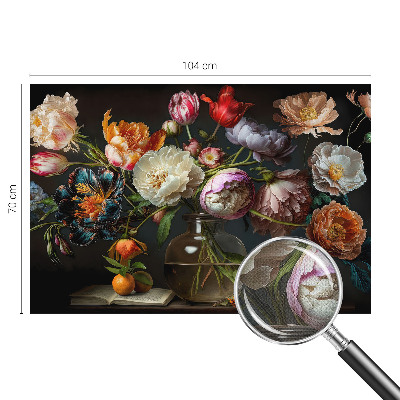 Fototapet barnrum med motiv av en blombukett