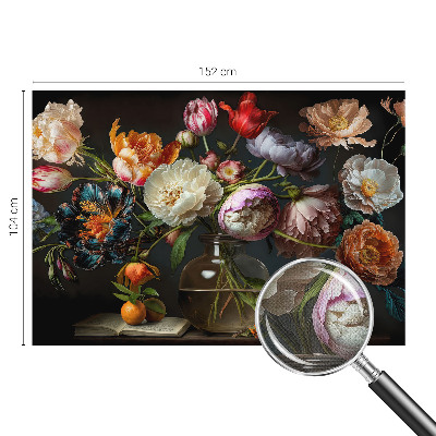 Fototapet barnrum med motiv av en blombukett
