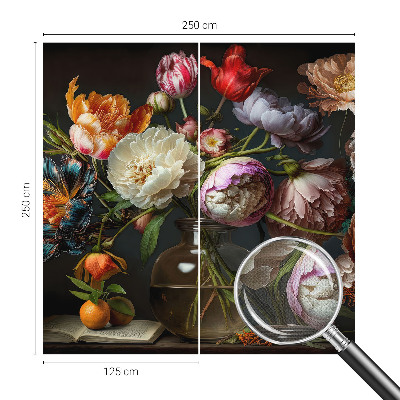 Fototapet barnrum med motiv av en blombukett