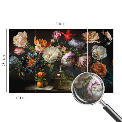Fototapet barnrum med motiv av en blombukett