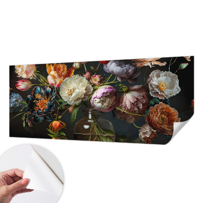 Fototapet barnrum med motiv av en blombukett