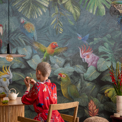 Självhäftande fototapet med exotiskt djungelmotiv