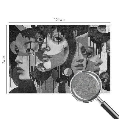 Självhäftande fotovägg Kvinnors ansikten