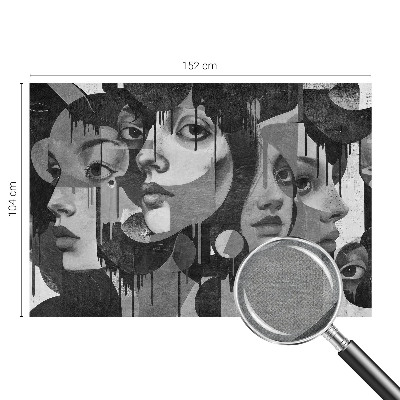 Självhäftande fotovägg Kvinnors ansikten