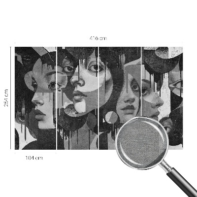 Självhäftande fotovägg Kvinnors ansikten