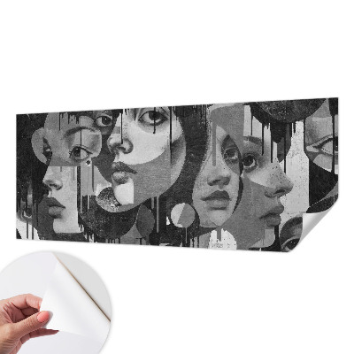 Självhäftande fotovägg Kvinnors ansikten