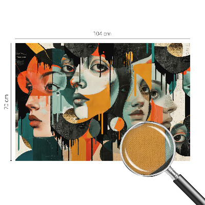 Peel and stick fototapet Färgglada ansikten