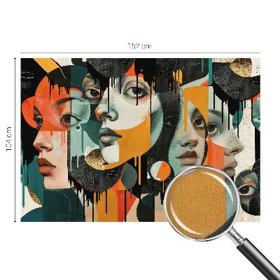 Peel and stick fototapet Färgglada ansikten