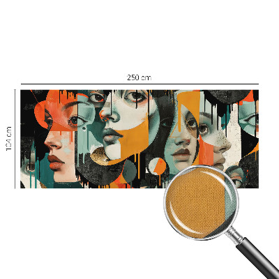 Peel and stick fototapet Färgglada ansikten