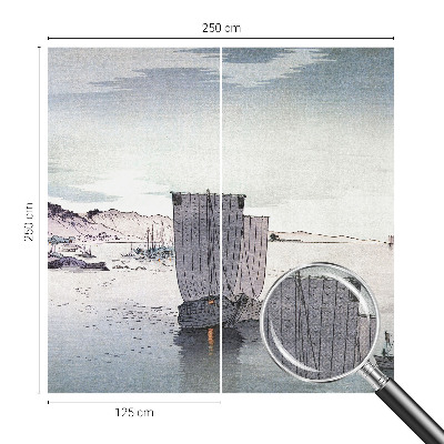 3D fototapet med nautiska landskap