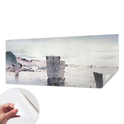 3D fototapet med nautiska landskap