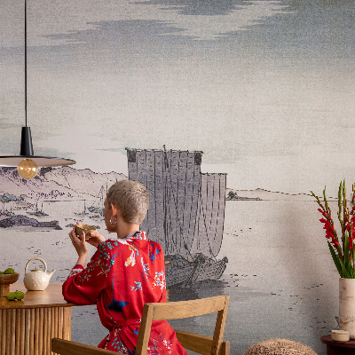 3D fototapet med nautiska landskap