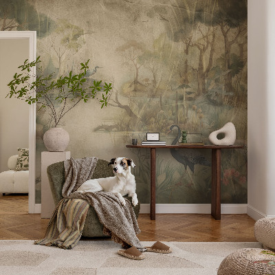 Fototapet barnrum Skogsscen