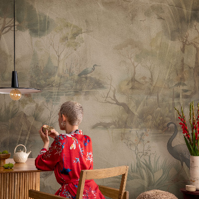 Fototapet barnrum Skogsscen