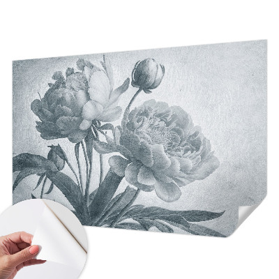 Självhäftande fototapet med blommigt motiv i chic stil