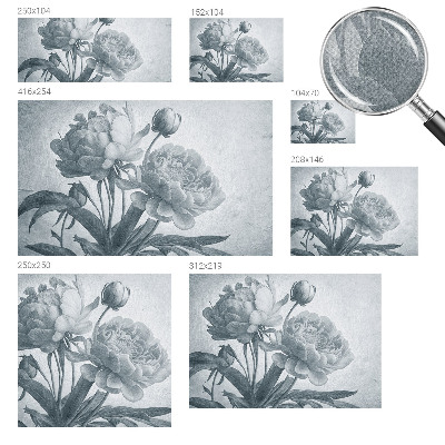 Självhäftande fototapet med blommigt motiv i chic stil
