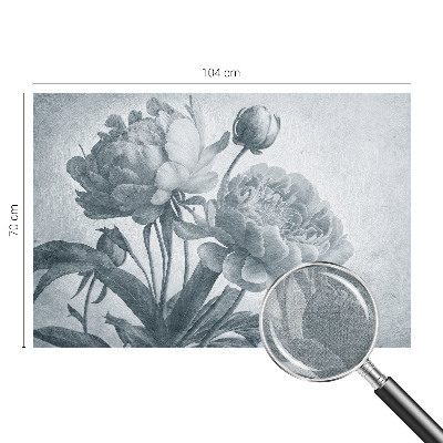 Självhäftande fototapet med blommigt motiv i chic stil