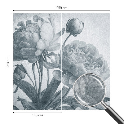 Självhäftande fototapet med blommigt motiv i chic stil