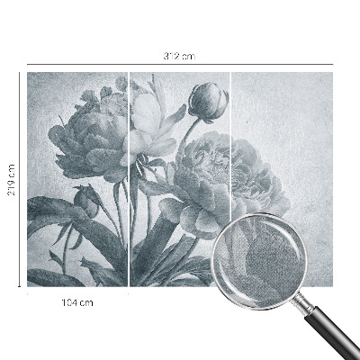Självhäftande fototapet med blommigt motiv i chic stil