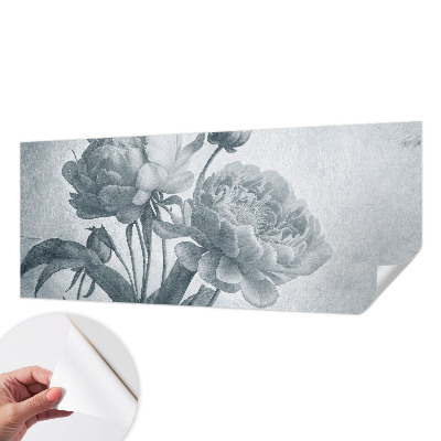 Självhäftande fototapet med blommigt motiv i chic stil