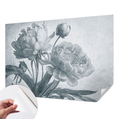 Självhäftande fototapet med blommigt motiv i chic stil