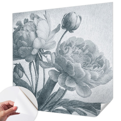 Självhäftande fototapet med blommigt motiv i chic stil