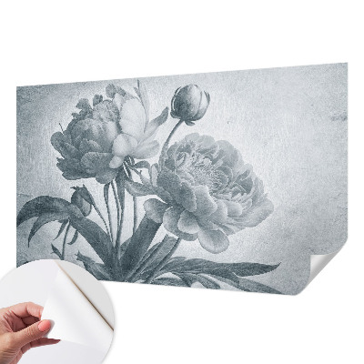Självhäftande fototapet med blommigt motiv i chic stil