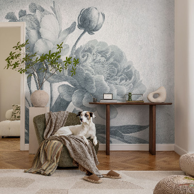 Självhäftande fototapet med blommigt motiv i chic stil
