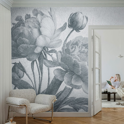 Självhäftande fototapet med blommigt motiv i chic stil