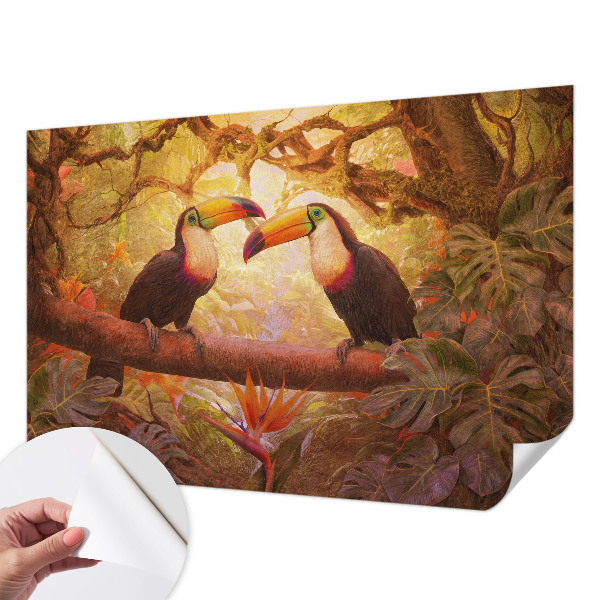 Peel and stick fototapet Färgglada tukaner