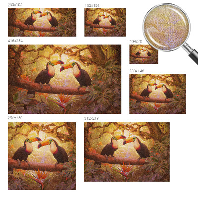 Peel and stick fototapet Färgglada tukaner