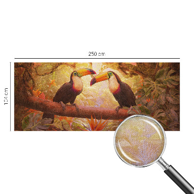Peel and stick fototapet med färgglada tukaner som motiv