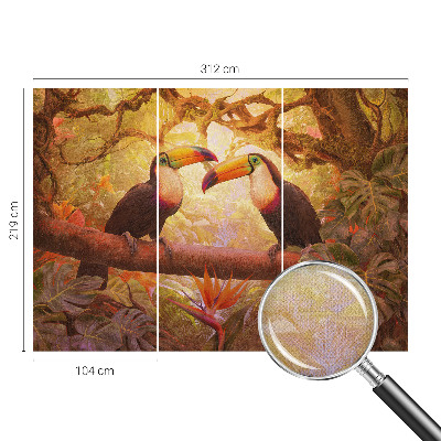 Peel and stick fototapet Färgglada tukaner