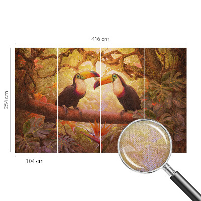 Peel and stick fototapet Färgglada tukaner