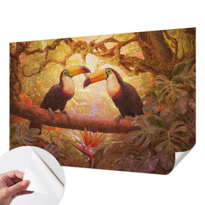 Peel and stick fototapet Färgglada tukaner