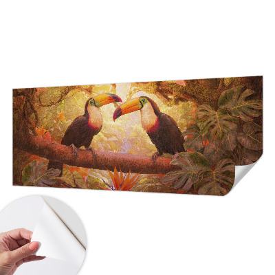 Peel and stick fototapet Färgglada tukaner