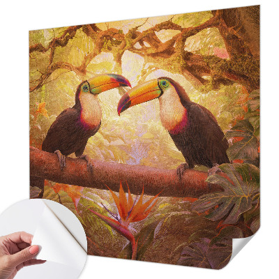 Peel and stick fototapet Färgglada tukaner