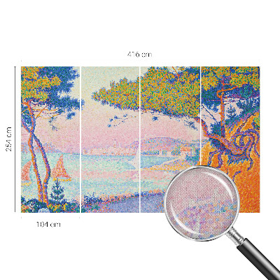 Fototapet barnrum Färgglatt landskap